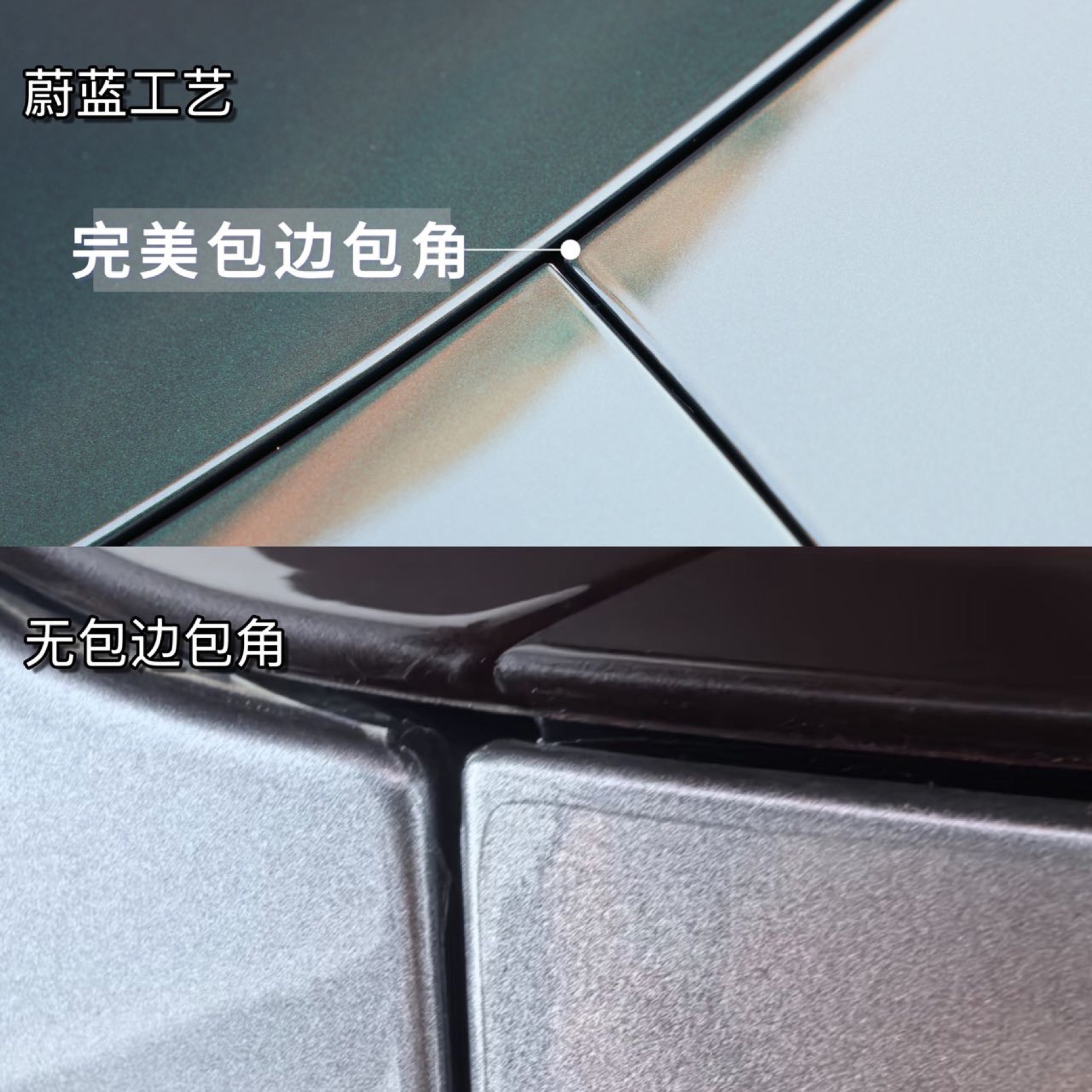 车衣包边包角对比示例